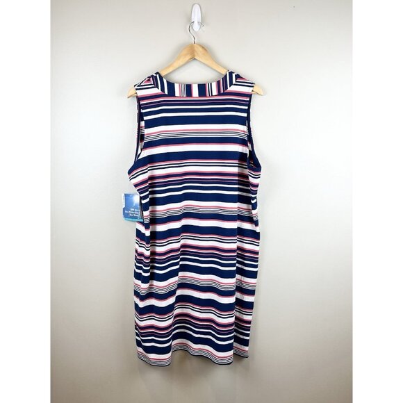Coolibar‎ UPF 50+ Women's 2XL Oceanside Tank Dress Striped Beach Summer NWT - Picture 2 of 12